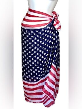 🇺🇸American Flag🇺🇸 HUGE Red, White & Blue MULTI USE UNISEX INFINITY SCARF